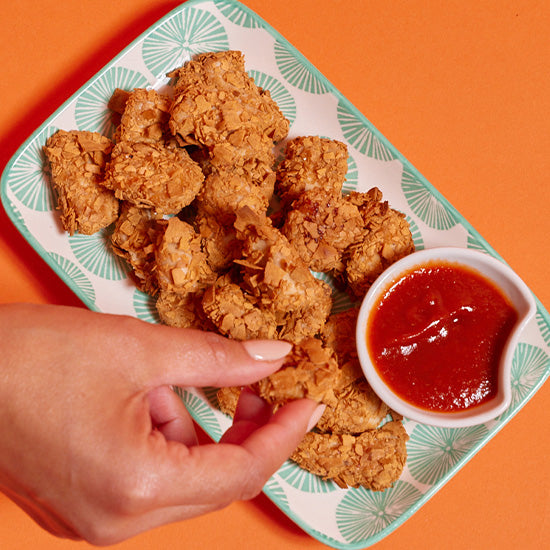 Sea Salt Cauliflower CrackerCrusted Chicken Bites