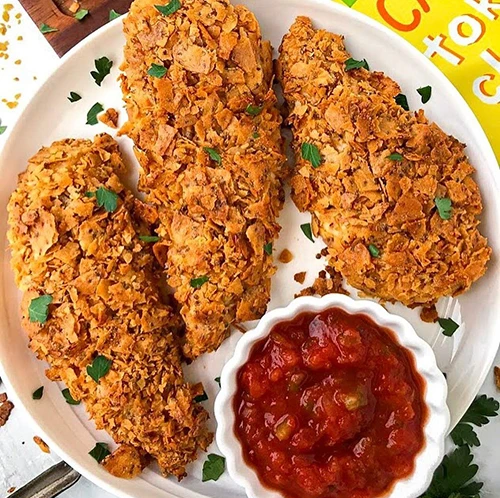 TORTILLA CHIP CRUSTED CHICKEN TENDERS